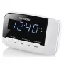 HYUNDAI RAC481PLLWW Projection Alarm Clock Radio, FM, Dual Alarm, White