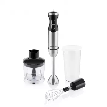 Hyundai HY-HB1000 1000W Stainless Steel Hand Blender with Chopper, Whisk and Masher