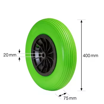 Wagner Design Yourself Wheelbarrow Wheel Solid Rubber RO 8402 Green 260 mm 120 kg 4840201