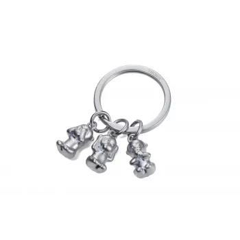Troika KR17-18/MA Silver Cast Aluminum Keychain with Figure