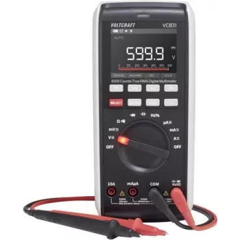 VOLTCRAFT VC-13110160 Digital Multimeter, ISO Calibrated, CAT III 1000 V, CAT IV 600 V, 6000 Counts