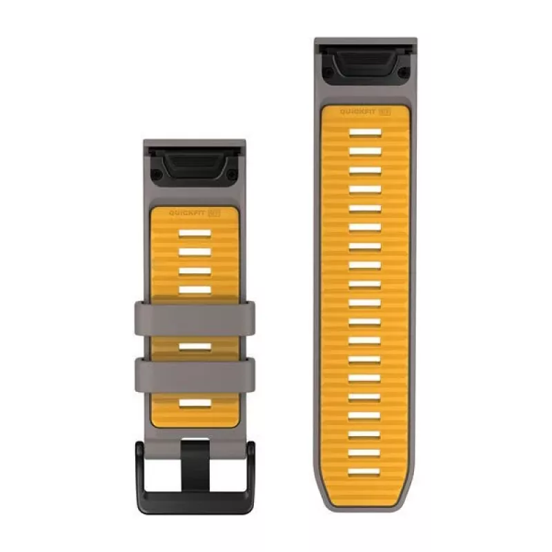 Garmin QuickFit 26 mm Silicone Watch Band Slate Gray/Yellow 010-14508-02
