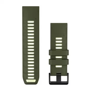 Garmin QuickFit 26 mm Silicone Watch Band - Olive Drab / Lemon 010-14508-01