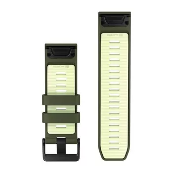 Garmin QuickFit 26 mm Silicone Watch Band - Olive Drab / Lemon 010-14508-01