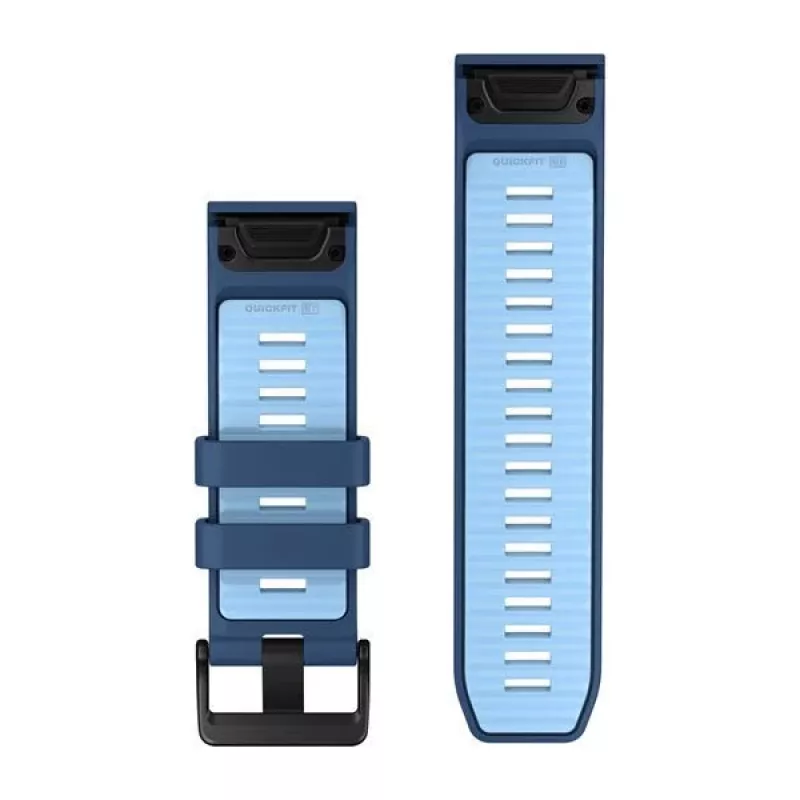 Garmin QuickFit 26 mm Silicone Watch Band - Tidal Blue/Ice Blue 010-14508-00