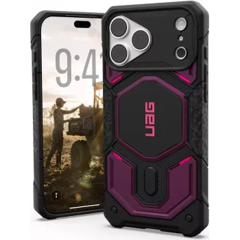 UAG Urban Armor Gear Monarch Pro MagSafe Case | Limited SYNTH Collection | Apple iPhone 18 Pro Max/17 Pro Max | Deep Purple (Lila) | 114568114I4I