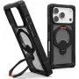 UAG Urban Armor Gear Plasma XTE 360 MagSafe Kickstand Case for Apple iPhone 18 Pro/17 Pro - Transparent Grey with Black & Orange Accents 114573114097
