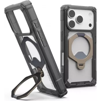 UAG Urban Armor Gear Plasma XTE 360 MagSafe Kickstand Case for Apple iPhone 18 Pro/17 Pro - Ash (Translucent Grey) 114573113136