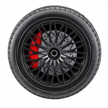 LEAN CARS Replacement Wheel for Lamborghini A8803 XXL Battery-Powered Ride-On Car - Rubber Inflatable Tire, Black