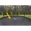 14ft LEAN SPORT PRO Trampoline Mat - 96 V-Rings, UV-Resistant PP Mesh, Black