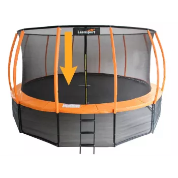 LEAN SPORT 6806 Replacement Trampoline Mat 12ft, 72 V-Rings, UV-Resistant PP Mesh, Black