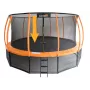 LEAN SPORT 6806 Replacement Trampoline Mat 12ft, 72 V-Rings, UV-Resistant PP Mesh, Black