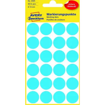 Avery Zweckform Marking Dots 18 mm Blue - 96 Pieces