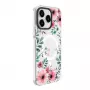 Evelatus Apple iPhone 15 Pro Max PC+TPU Case with MagSafe - Transparent Flower Print