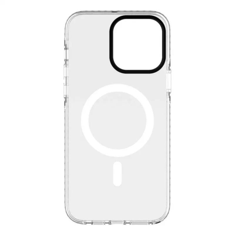Evelatus Apple iPhone 15 Pro Max PC+TPU Case with MagSafe - Transparent Flower Print