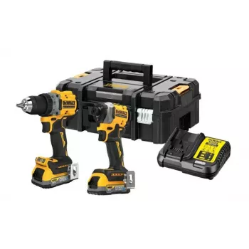 DEWALT 18V XR DCD800 DCF850 Twin Kit with 2x 1.7Ah Powerstack Batteries