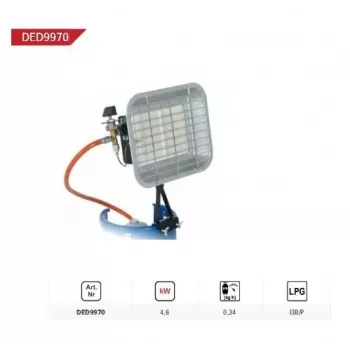 DEDRA Gas Radiant Heater for Cylinder 4.6kW