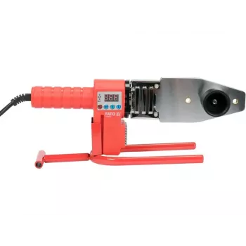 Yato YT-82251 Plastic Welding Equipment 800 W with LCD Digital Temperature Control, 100-550°C, 120-250 L/min Airflow, Includes Nozzles and Welding Rods