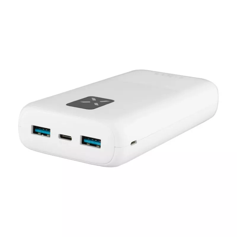 Fixed Zen 20 Power Bank 20000 mAh with LCD Display and PD 20W Output - White FIXZEN-20-WH