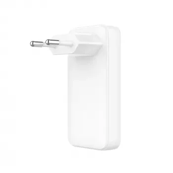 Fixed Slim 2xUSB-C Travel Charger 65W GaN PD White