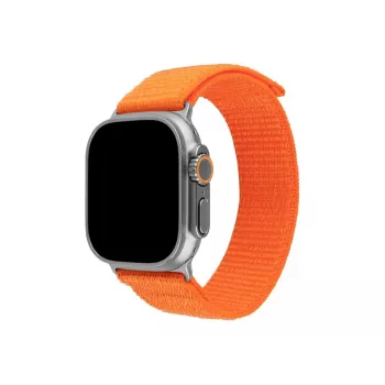 FIXED Sporty Strap for Apple Watch Ultra 49mm, Orange Nylon, 160-210mm, G-hook
