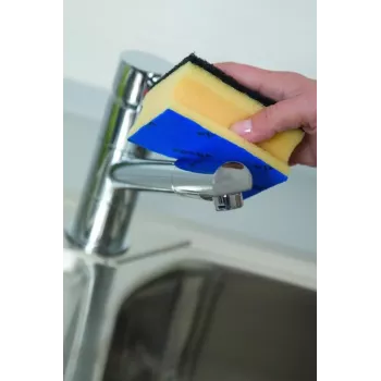 Vileda Glitzi Power Pot Scourer with Stainless Steel Mesh and Sponge