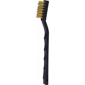 KS TOOLS Brass Wire Spark Plug Cleaning Brush, 2-Row, 170mm (201.2316)