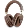 GUESS Bluetooth 5.3 Over-Ear Headphones with 4G Triangle Logo, Brown