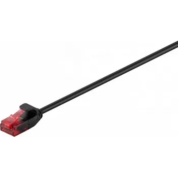 Goobay CAT 6 Slim Patch Cable, U/UTP, Black, 0.5 m 93713
