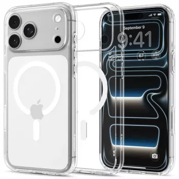 Spigen Ultra Hybrid MagSafe Case for iPhone 18 Pro / 17 Pro - Crystal Clear White
