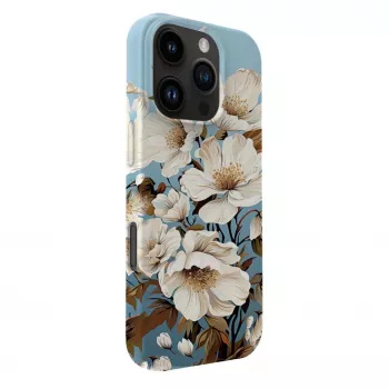 Evelatus iPhone 16 Pro Max Slim Shell Case with MagSafe - Flower Blue