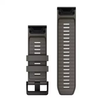 Garmin QuickFit 26 Watch Bands, Pebble Grey Silicone [010-14560-00]