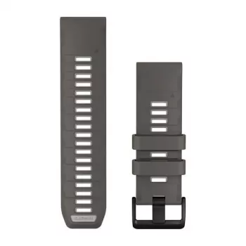 Garmin QuickFit 26 Watch Bands, Pebble Grey/Silver Grey Silicone [010-14510-00]