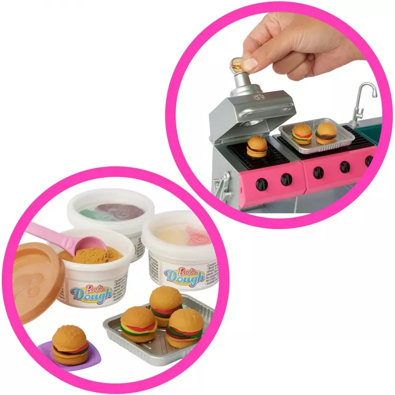 Barbie Dreamhouse Adventures Doll Camper Playset, Transforms to 7-Area RV, 60+ Accessories, Pink