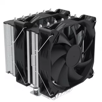Zalman CNPS12X BP Black CPU Cooler - 120mm PWM Fan, Blue LED, 6 Heat Pipes, Intel/AMD