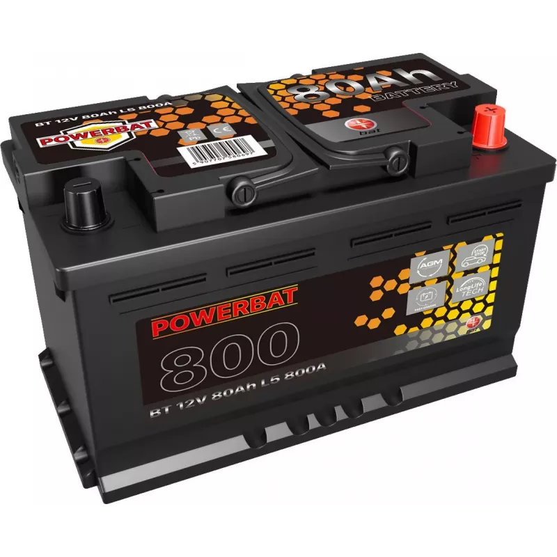 POWERBAT L4 12V 80Ah AGM Start-Stop Battery