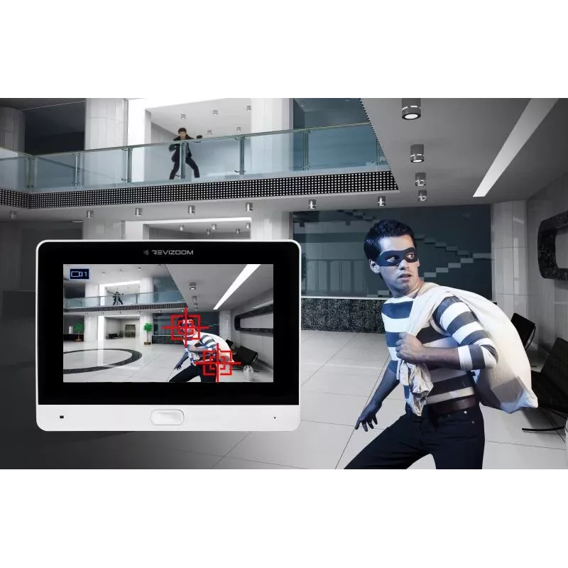 REVIZOOM RM-T273HD White 7-Inch Video Intercom with RC-212HD-CK1 Outdoor Panel