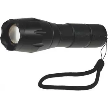 ChiliTec LED Flashlight Zoom 10W, 3x AAA, Black 22106