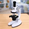 LEAN TOYS Microscope Educational Kit For Kids Zoom 1200x Accessories White