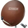 SCHWAIGER 80 cm Satellite Dish Kit with Single LNB, Brick Red