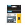 DYMO Rhino IND 12mm Black on White Permanent Nylon Label Tape Cartridge (18488, S0718100)