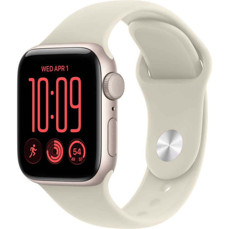 Apple Watch SE 3 GPS 40mm Starlight Aluminium Case with Sand Sport Band - S/M