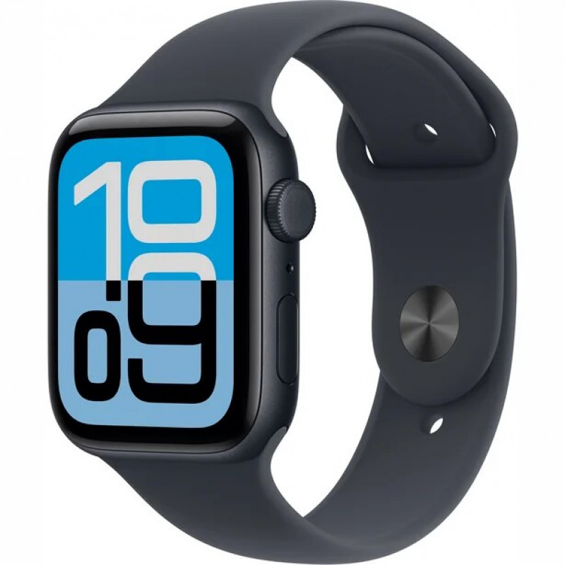 Apple Watch SE 3 GPS 40mm Midnight Aluminium Case with Navy Blue Sport Band - S/M