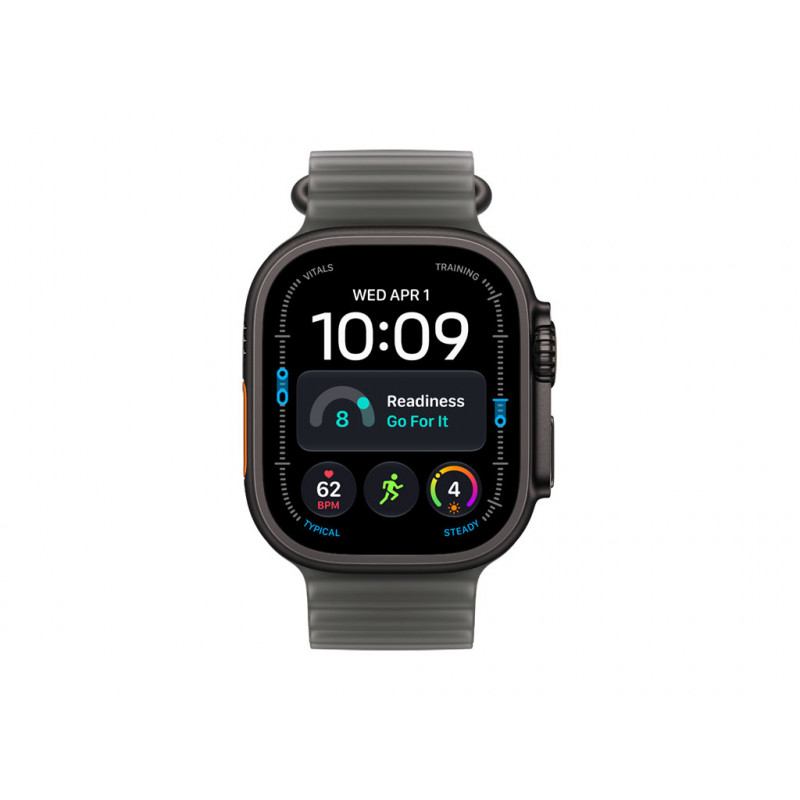 Apple Watch Ultra 4 GPS + Cellular 49mm Black Titanium Case with Translucent Black Ocean Band