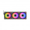 Thermaltake SWAFAN 120 EX INFINITY Wood Edition 120 mm Case Fan, 3-Pack