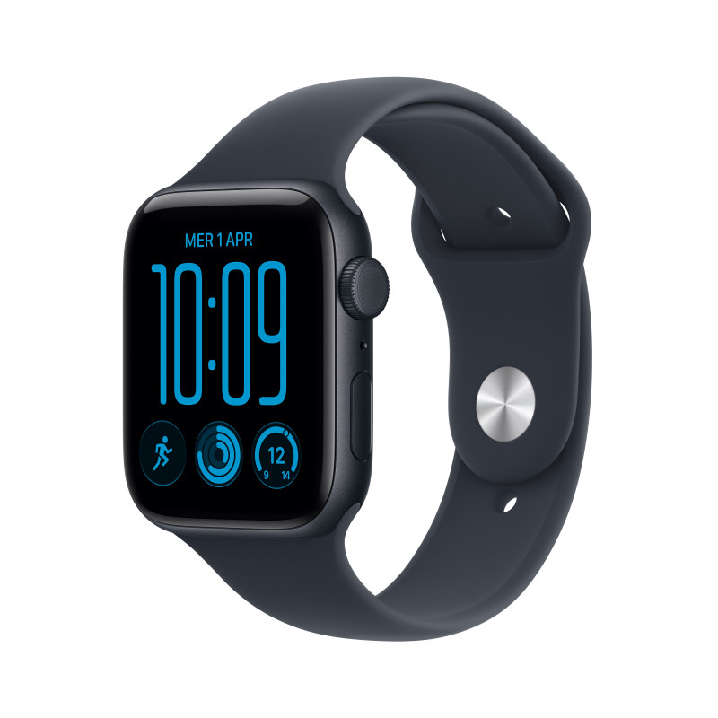 Apple Watch SE 3 GPS + Cellular 44mm Midnight Aluminium Case with Blue Sport Band - M/L