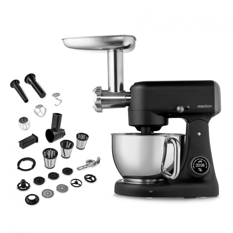 Medion MD12600 Digital Food Processor, 800 W, 4.6 L Bowl, Black (50076278)