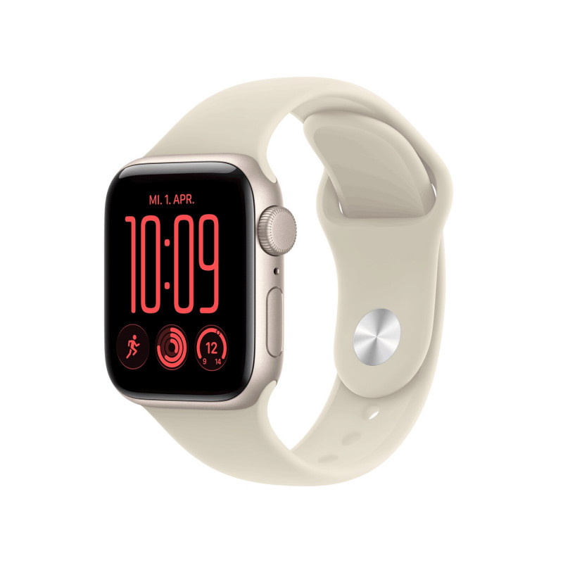 Apple Watch SE 3 GPS 40mm Starlight Aluminium Case with Sand Sport Band - M/L