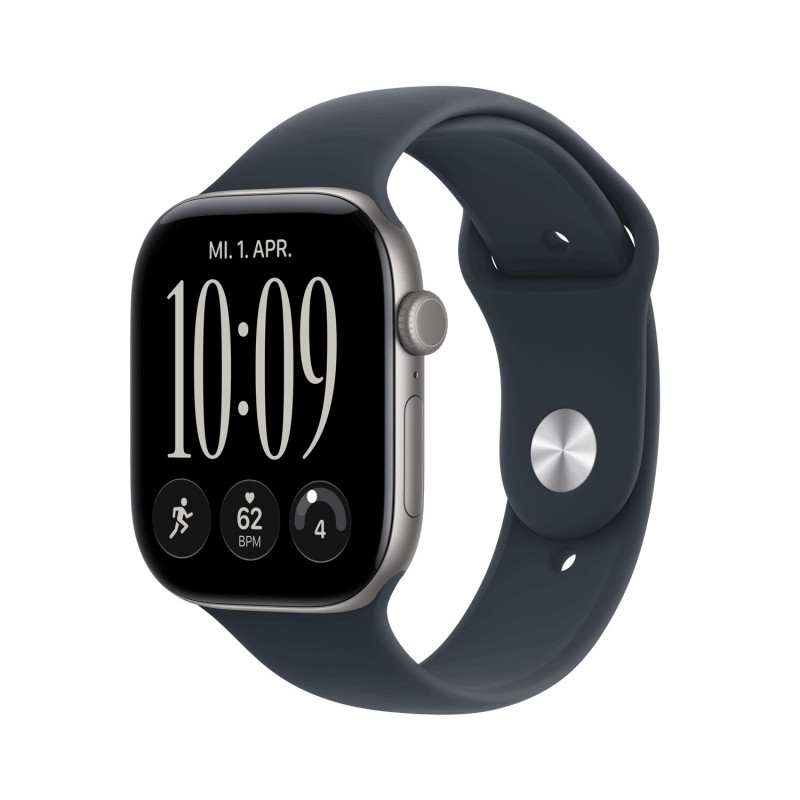 Apple Watch Series 12 GPS + Cellular 46mm Grey Aluminium Case with Blue Sport Band - M/L