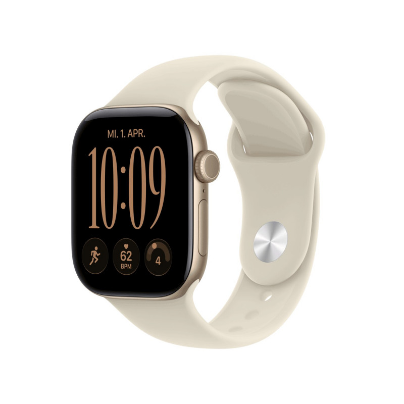 Apple Watch Series 12 GPS 42mm Gold Aluminium Case with Sand Sport Band - S/M